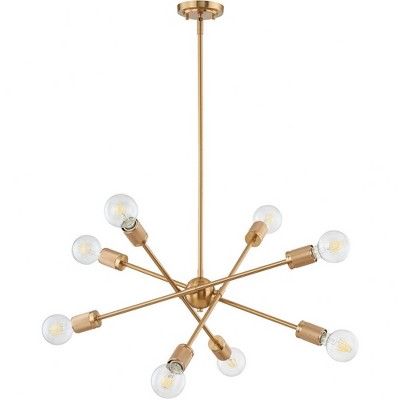 Burnished Brass 8-Light Sputnik Chandelier