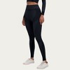 Anna-Kaci Active Women's Seamless High Waist Ribbed Leggings with Sculpting Contour Panels and Compression Fit - 2 of 4