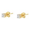Haus of Brilliance Yellow Plated Sterling Silver 1/4 Cttw Diamond Stud Earring - 4 of 4