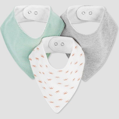 Image of Carter's Just One by You® Baby Boys' 3pk Dino Sunset Bib - Green