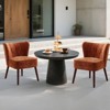 Accent Chairs Set of 2, Armless Slipper Chair with Ergonomic Wingback, Sturdy Wood Frame, Mid Century Modern Velvet Upholstered for Bedroom Home - 4 of 4