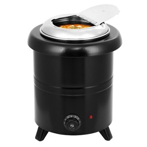 Commercial-Grade Stockpot with Rotating Lid, Removable Inner Pot, and Heat-Resistant Handle; Suitable for Restaurants, Buffets, Parties - 1 of 4