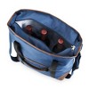 True Insulated Cooler Bag Wine Tote, Polyester and PEVA Lining, Removable Shoulder Strap, Front Pocket, 18" x 6" x 14.75", Blue, Set of 1 - 2 of 4