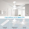 TALOYA 44 in. LED Indoor White Ceiling Fan with Light and Remote, Reversible DC Motor, 5 Blades and 3 CCT Light Kit - 4 of 4
