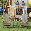 WestinTrends Malibu Kids 3-Piece Outdoor HDPE Adirondack Chairs With Square Side Table Set - 2 of 4