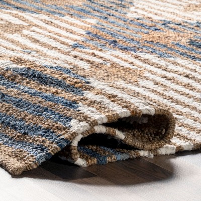 Handmade Braided Cotton and Jute Runner Rug