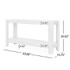 Console Table with Rounded Corners and Open Shelf, Elegant Narrow Entryway Table for Hallway, Living Room or Behind Sofa Display-The Pop Home - 4 of 4