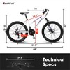 YONWAY 24 inch Mountain Bike, Shimano 21 Speeds with Dual Disc Brakes and 100mm Front Suspension for Teenagers Girls Women - 3 of 4