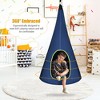 Costway 32'' Kids Nest Swing Chair Hanging Hammock Seat for Indoor Outdoor Green\Blue - 3 of 4