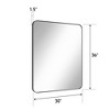 Matte Bathroom Mirror, Rounded Rectangle Vanity Mirror for Over Sink,Wall Mirror,HD Tempered Glass & Anti-Rust Aluminum Frame - 4 of 4