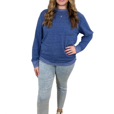 Women's French Terry Long Sleeve Pullover - OLIVER & OTIS