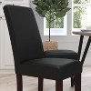 Merrick Lane Faux Leather Panel Back Parson's Chair for Kitchen, Dining Room and More - 4 of 4