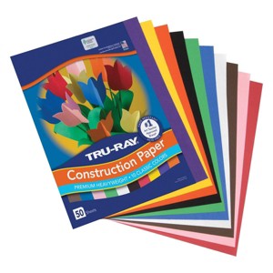 Dixon 9" x 12" Tru-Ray® Heavyweight Construction Paper - Assorted - 50 Packs - 1 of 4