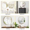 GustoWave Black Circle Round Mirror with 20mm Aluminum Frame, Shatter-Resistant Resin Fogless Glass, Wall Mounted Vanity Mirror - 3 of 4