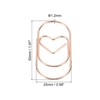 Unique Bargains Heart-Shaped Metal Prevent Tearing Pages Home Office Paper Clip 50 Pcs - 2 of 4