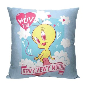 Warner Bros. Looney Tunes Wuv You Vewy Much Throw Pillow 18x18 Inches - 1 of 2