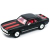 1967 Chevrolet Camaro Z-28 Black with Red Stripes 1/43 Diecast Model Car by Road Signature - 2 of 3