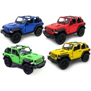 KiNSMART - Jeep Wrangler Rubicon Off Road 4x4 5 inch 1:34 Scale Die Cast Model Replica Toy Car Opentop - 1 of 4