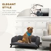 Velvet Large Dog Couch with Foam Cushioning, Soft and Cute Dog Bed with Pearl Design, Dog Sofa for Big and Medium Dogs, Charcoal Gray - 3 of 4