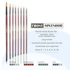 Creative Mark Ebony Splendor Long Handle Synthetic Sable Paint Brush, Filbert Set of 7, Teijin Multi-Filament Hair, Handcrafted Synthetic Paint - image 2 of 4