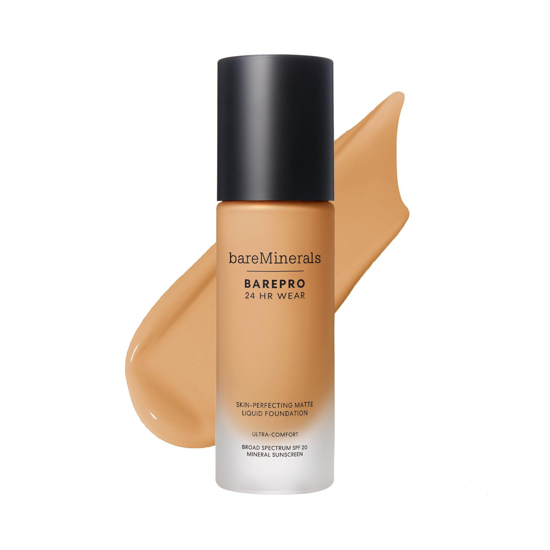 bareMinerals BAREPRO 24HR Wear Skin-Perfecting Matte Liquid Foundation Mineral SPF 20 - Medium 35 Warm, 1.0oz