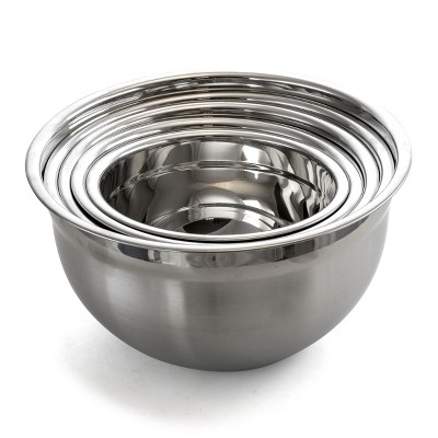 MegaChef 5 Piece Stainless Steel Mixing Bowl Set with Lids