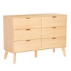 Linon Reid 6 Drawer Dresser Natural - 3 of 4