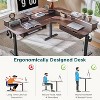 SinCiDo 60" L-Shaped Electric Standing Desk, Height Adjustable Corner Gaming Desk w/ Power Outlets, LED Lighting & 2 Drawers - 4 of 4