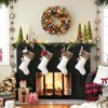 24 Inch Pre-Lit Christmas Wreaths for Front Door, Battery Operated Christmas Wreath Decor, Holiday Xmas Wreath with Lights, Pine Cones, Berries - 4 of 4
