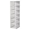 6-layer foldable shoe box Foldable Shoe Rack Collapsible Storage Box Size up to15, Free Standing Bins Stackable Plastic Tote - 3 of 4