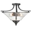 Millennium Lighting Natalie 3 - Light Flush Mount in  Matte Black - 2 of 4
