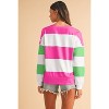 I AM A FASHION JUNKY Rose Red Colorblock Drop Sleeve Top L - 2 of 4