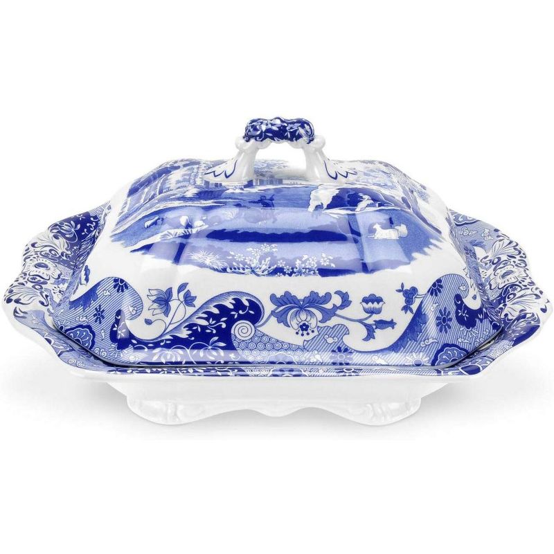 Spode Blue Italian Collection Vegetable Dish & Cover, 12" - Blue/White, 1 of 6