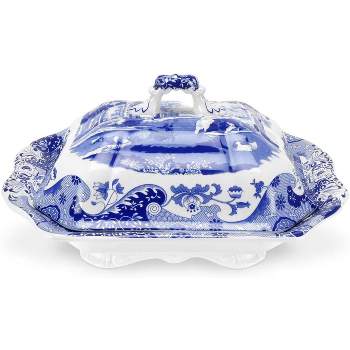 Spode Blue Italian Collection Vegetable Dish & Cover, 12" - Blue/White