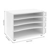 YIYIBYUS 24-Slot Desktop Organizer, Desktop File Holder, File Organizer, White - 3 of 4