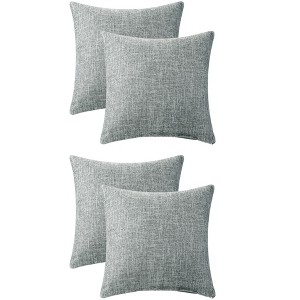 Unique Bargains Solid Contemporary Indoor Outdoor Linen Throw Pillow Cover Pack of 4 - 1 of 4