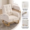 Grungis Rubber Wood Accent Chair,Rocking Chair with Footrest & High Back,38.36" W Accent Chair for Bedroom,Reading Room,Office - 4 of 4