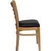 Emma and Oliver 2 Pack Ladder Back Wooden Restaurant Chair - 4 of 4