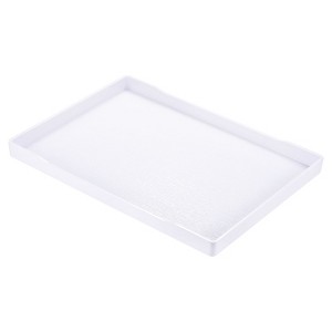 Unique Bargains Plastic Wood Texture Reusable Serving Tray 1 Pc - 1 of 4