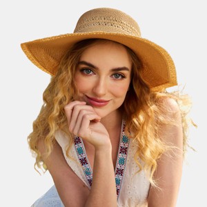 Women's Sunshine Escape Straw Hat - 1 of 4