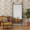HomeRoots 64" Black Solid Wood Ladder Leaning Framed Full Length Mirror - 2 of 4