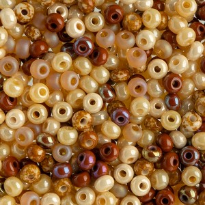 John Bead Czech Glass Seed Beads 6/0 (100g) Vicuna Flash Mix Beads for DIY Art Crafts Jewelry Bracelets Necklaces Earrings Making - 1 of 4