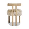 Jennifer Taylor Home Arden 19.5" Genuine Sheepskin Fur Split Back Dining Chair, Natural Blonde Genuine Fur - 4 of 4
