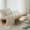 Aoibox Soft Boho Decor Throw Blanket for Couch & Bed, Cozy White Chenille Knitted Farmhouse Lightweight Throw for All Seasons - 3 of 4