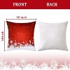 TackView Velvet Christmas Pillow Covers Set of 2, 18x18 Floral Snowflake Throw Pillows for Couch & Home Decor,Red - 3 of 4