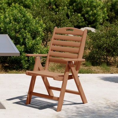 WestinTrends Malibu HDPE Adjustable Highback Folding Patio Dining Chair