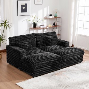 Polibi Oversized Double Chaise Lounge Sofa with Cup Holders and USB Ports - 1 of 4