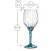 Bormioli Rocco Florian 4-Piece Lucent Blue Stemmed Wineglasses, 18 Oz. Italian Made Glassware, Dishwasher Safe, Lucent Blue Stem - 2 of 4
