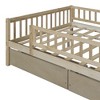 PAGED Twin Size Daybed Dual Use Bed Frame Modern Sofa Bed with 2 Storage Drawers and Guardrail for Bedroom, Living - 3 of 4