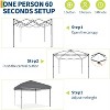 10'x10' Pop Up Canopy Tent,Waterproof Outdoor Canopy,with Roller Bag, 4 x Sandbags,4 x Stakes - 4 of 4